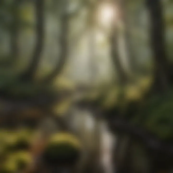 A scenic view of diverse ecosystems
