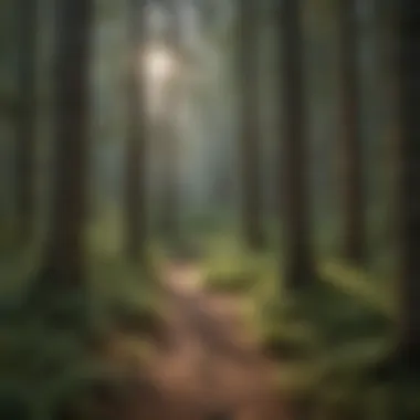 Natural Habitat of Hemlock Trees A scenic forest of hemlock trees in their natural habitat