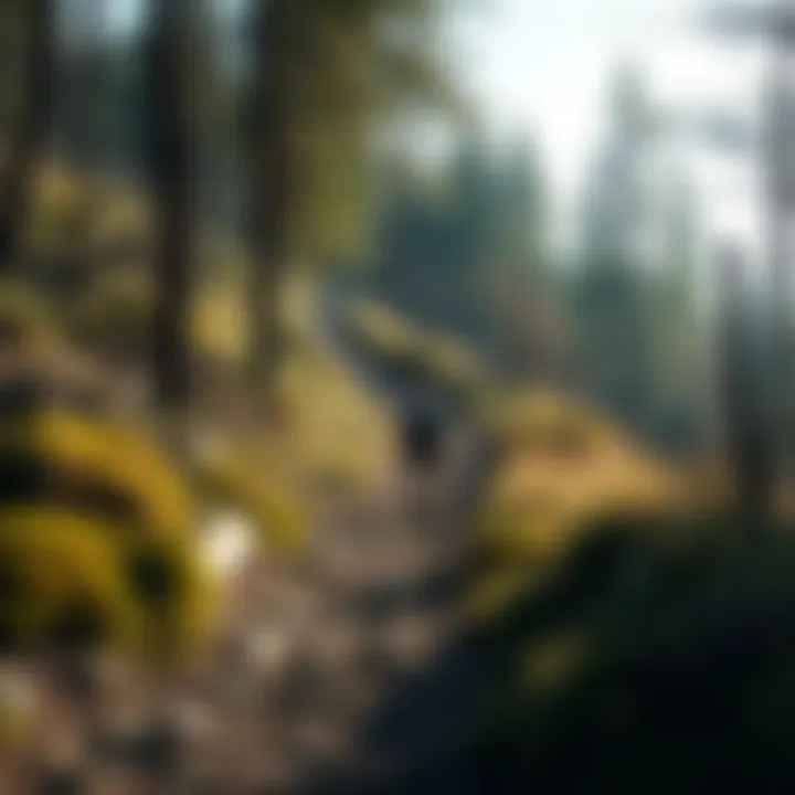 A diverse hiking trail showcasing varying terrain conditions