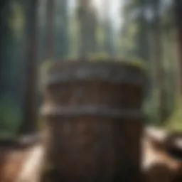 Close-up view of a logging choker showcasing its durable design.