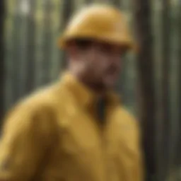 Nomex yellow shirt showcasing its flame-resistant properties