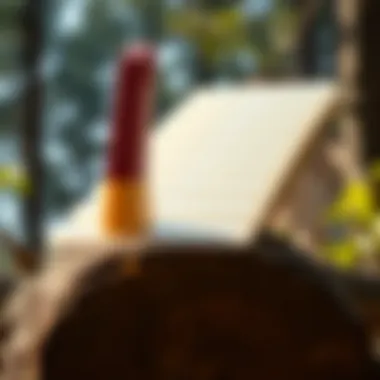 Detailed view of a modern plastic logging wedge