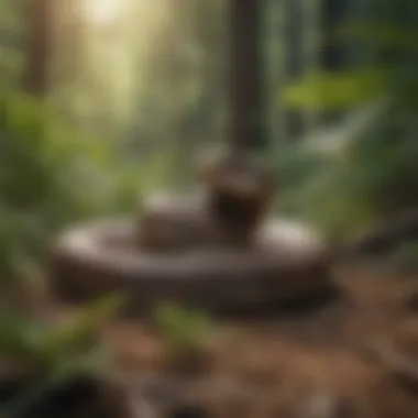 Rattlesnake in its natural habitat showcasing ecological interactions