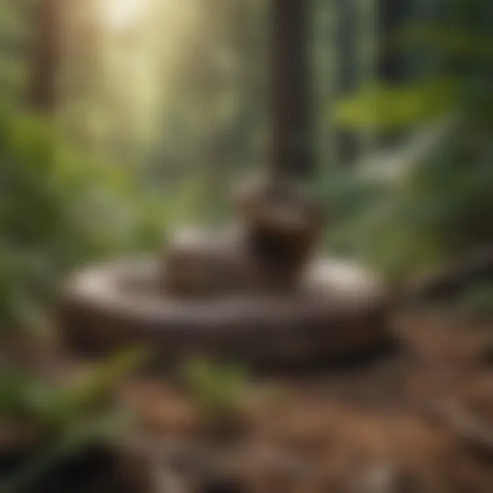 Rattlesnake in its natural habitat showcasing ecological interactions