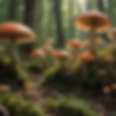 Evolutionary Adaptations of Fungi in Diverse Habitats A diagram illustrating the evolutionary adaptations of fungi in various habitats.