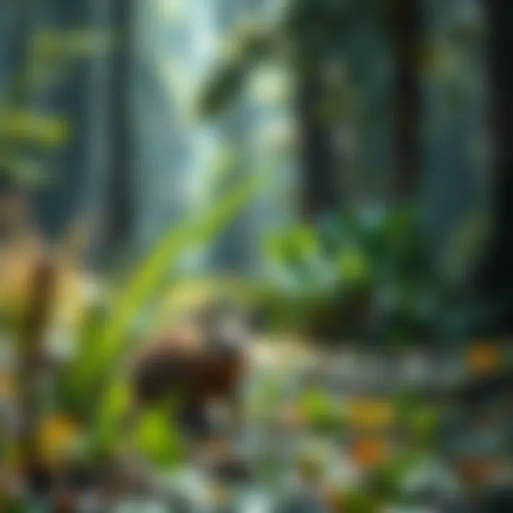 Biodiversity in Beaver-Created Wetlands A diverse array of wildlife thriving in a wetland created by beaver activity