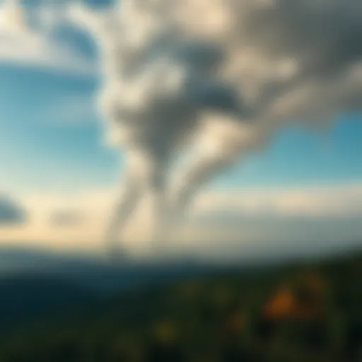 Impact of Industrial Emissions on Climate Aerial view of industrial emissions rising into the atmosphere