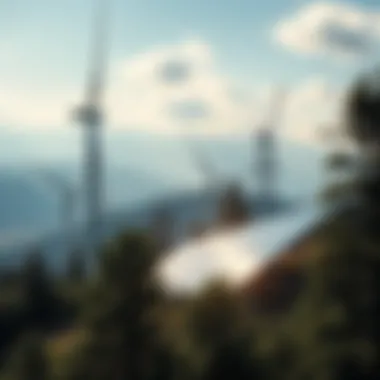 Renewable energy sources such as wind turbines and solar panels