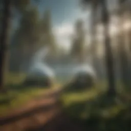 Illustration of greenhouse gases in the atmosphere contributing to climate change.