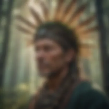 The Connection Between Shamanism and Nature A peaceful landscape showcasing a connection between shamanism and the natural world.