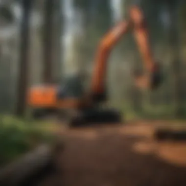Operational Efficiency with STC Hydraulic Thumb STC hydraulic thumb in action during woodland operations