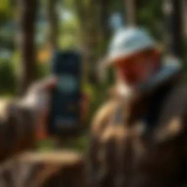 Calibration process of a moisture meter being demonstrated