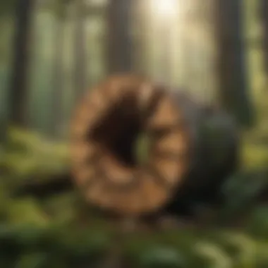 Ecological Benefits of Using Wood An illustration depicting the ecological benefits of using wood