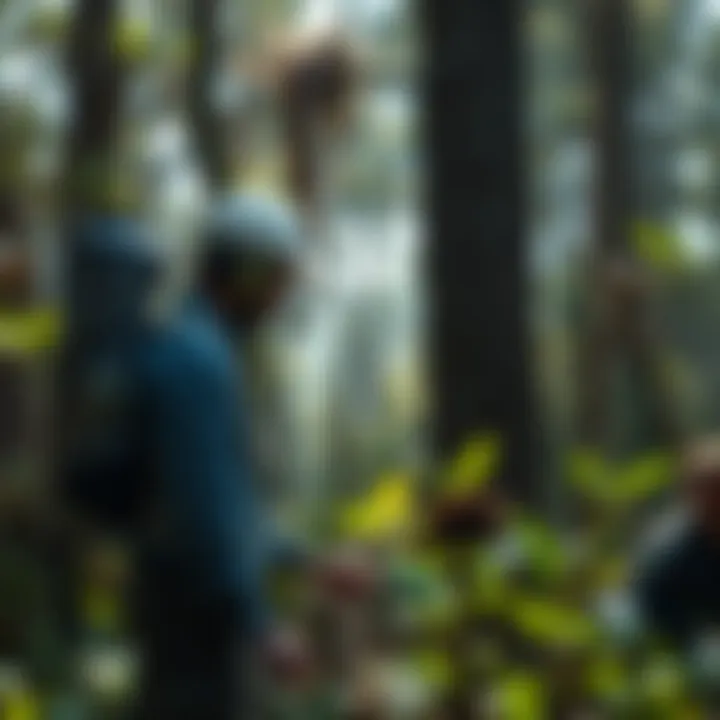 Conservation in Action Conservationists engaged in recovery efforts for vulnerable species.