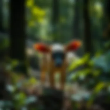 Endangered Species in Nature An endangered species in its natural habitat, emphasizing its vulnerability.