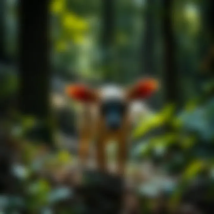 Endangered Species in Nature An endangered species in its natural habitat, emphasizing its vulnerability.