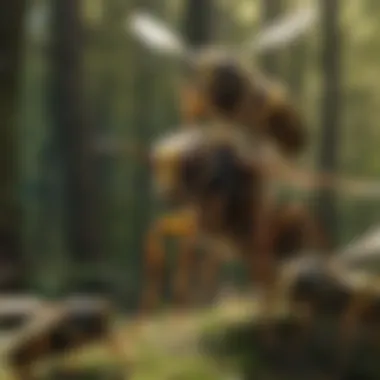 Comparison of Wasps and Hymenopterans A visual representation comparing wasps and other hymenopterans, highlighting similarities and differences.