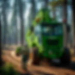 High-performance forestry machinery in action