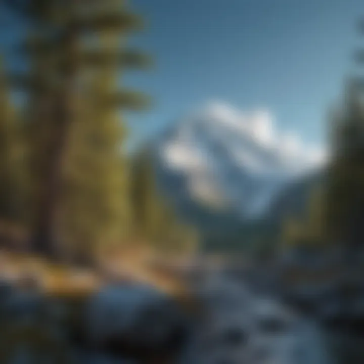 Majestic mountain peaks under a clear blue sky in White Mountain National Park