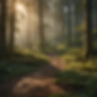 Exploring Biodiversity in WoodlandElysium A lush forest landscape showcasing biodiversity