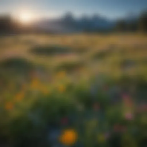 A vibrant display of native wildflowers in a Wyoming meadow.