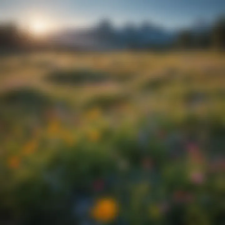 A vibrant display of native wildflowers in a Wyoming meadow.