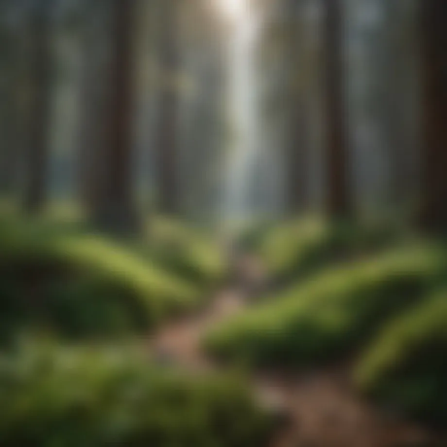 Lush greenery of Yosemite Forest showcasing diverse plant life